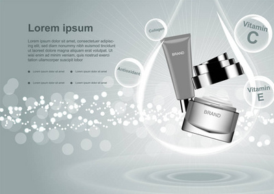 奢华与诱惑的交织 红黑背景下的女性香水玻璃瓶广告设计